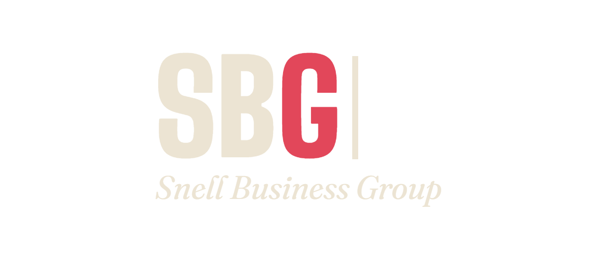 SBG — Snell Business Group logo (light, for dark backgrounds)